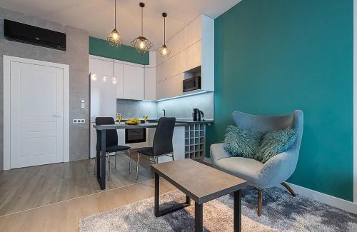 Obolon' Apartamento | Дизайнерські апартаменти на Оболоні в ЖК Smart Plaza Obolon біля станції метро Мінська