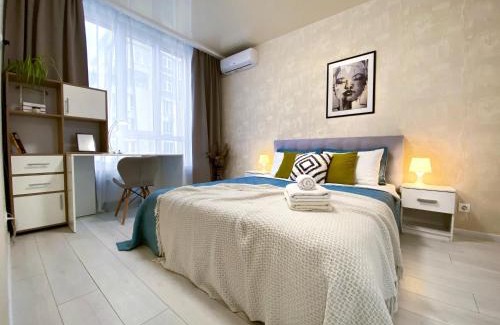 Dniprovs'kyi District Apartamento | Затишна і тепла квартира, метро Лівобережна, МВЦ, Інститут Серця