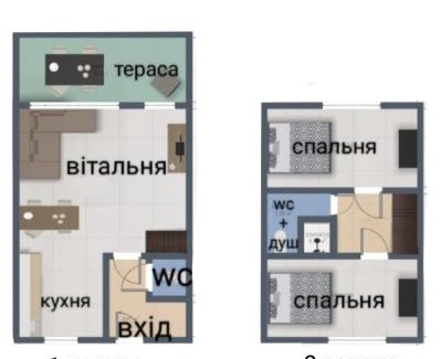 Chernovtsy Villa | Таун Тераса 2 поверхи від WMapartments