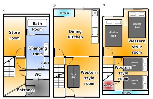 Tennoji Apartamento | 一棟貸切 Kuromon 3BedsRoom Doutonbori