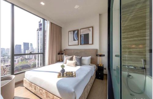 Khlong Toei Nuea Apartamento | 超豪華阿索克公寓可入住 4 人，面積 80 平方米，方便前往大皇宮地鐵站 BTS