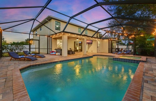 Sun Bay South Villa | #1 Rated Mansion · Heated Saltwater Pool/Spa, Theater, Peloton Gym, Game Room