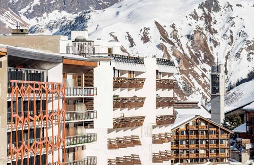 Tignes le Lac Apartamento | 10m del centro estación, 3.o piso, vista montaña, balcón, tv, local para esquís, 26m², Tignes