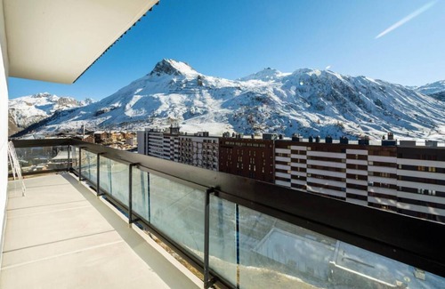 Tignes le Lac Apartamento | 100m del centro estación, 4.o piso, balcón, tv, local para esquís, 74m², Tignes