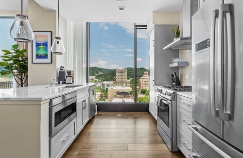 Downtown Asheville Condominio | 'Cloud 10' Luxury Downtown Asheville Condo w Mountain Views at Arras Residences