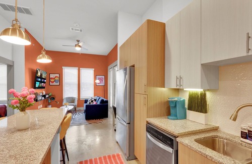 Fort Worth Apartamento | 1B1B LUX 1st Flr Apt-2min to TCU+King Bed+Pool+Gym