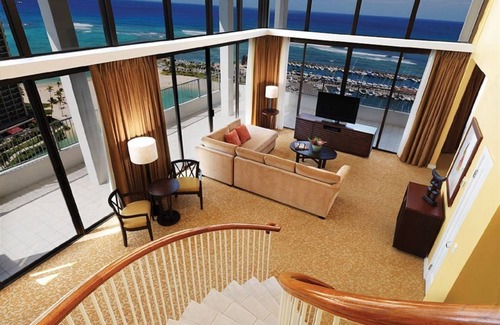 Waikiki Complejo | 2 Story Penthouse 3 Bed, 3 Bath Ocean View - Lagoon Tower HGVC Hawaiian Village