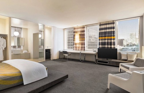 Financial District Hotel | 2 Units - Elegant Stay w/ City Views, Fire Pit & Prime Downtown LA Location