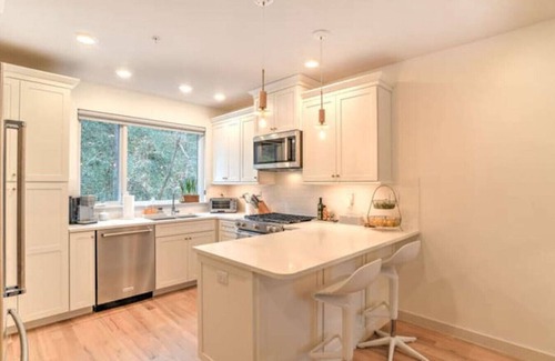 Asheville Casa | Nueva y contemporánea casa adosada en South Slope con elevador privado y terraza en la azotea