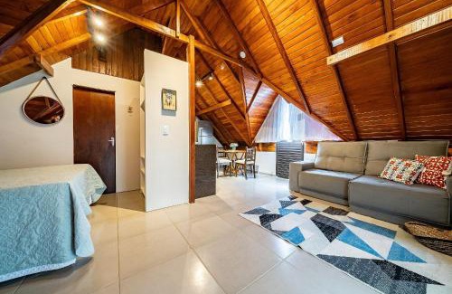 Canto Grande Chalet De Esquí | 271 - Loft em Residencial com Piscina a 200m da Praia