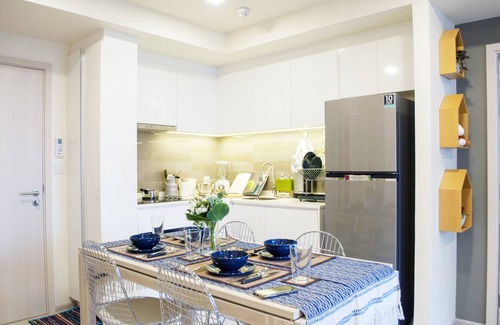 Rama 9 Condominio | 2BR / 2BTH ✦ Cocina ✦ Traslado al metro ✦ Piscina y gimnasio Smart Smart TV de 49 "✦ 100MBWiFi