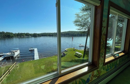 Shutesbury Casa | 3-br Lakefront Oasis in Shutesbury with AC & fireplace. 180-degree views!