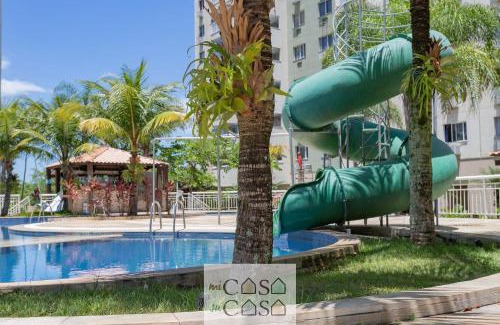 Camorim Apartamento | 3 QUARTOS a 300 RioCentro - Condominio com PISCINA, ESTACIONAMENTO e Portaria 24h - Wi-Fi ilimitado e Cozinha Completa - Apartamento indicado para Grupos, Hóspedes a Trabalho e Crianças
