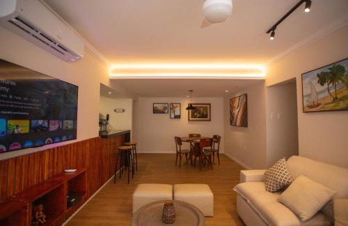 Boa Viagem Apartamento | 3 Quartos com vista ao mar, rede e estacionamento, Decoração Regional