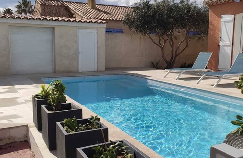 Marseillan Casa | 3-star villa, sleeps 8, pool near pond and beach, new on site