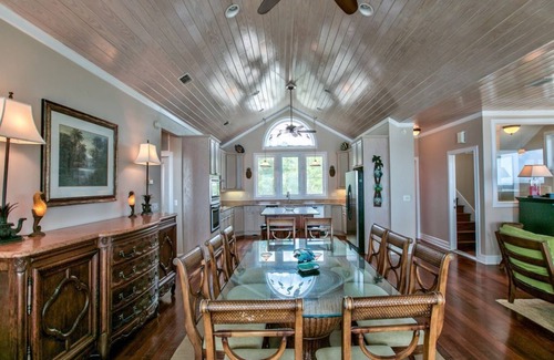 Panacea Casa | 3-Story Oceanfront Brick Home on St. Teresa Beach | 2 outdoor showers, 2 kitchen