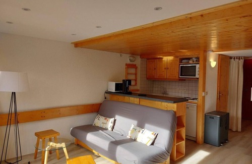 Arc-1800 Apartamento | 150m del centro estación, 4.o piso, vista valle, tv, local para esquís, 65m², Les Arcs