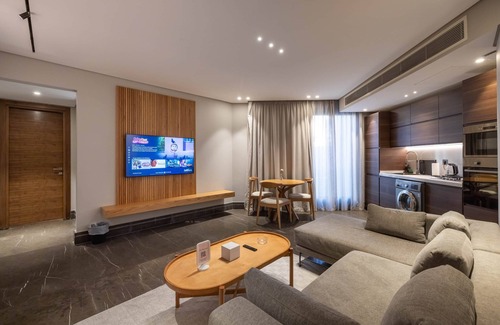 New Cairo Casa | 3Bedroom + Sofa bed with Garden Views & Pool GF