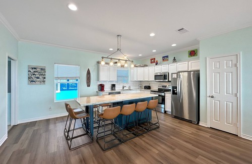 Port Bolivar Casa | SeaDreams Ocean front 3 BR, 2 BTH, cocina gourmet, vista al mar, porche