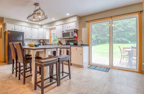 Woodsville Casa | 3BR with A/C, a Firepit and Private Lake Access!