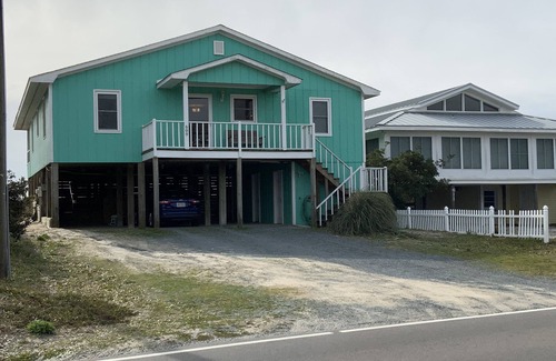 Topsail Beach Casa | Se aceptan mascotas 4 Br / 2 Ba Oceanfront En Topsail Playa Con Porche
