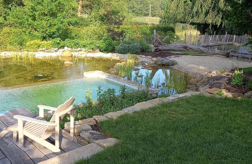 Oberrammenau Apartamento | 4-star family idyll on the lake with pool, sauna and fireplace - your soul says thank you
