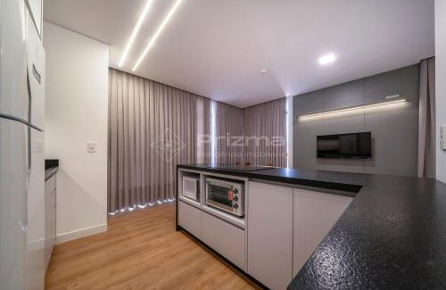 Centro Apartamento | 402 Flat Moderno e Bem Localizado a 120 metros da praia de Bombinhas Até 4 Pessoas