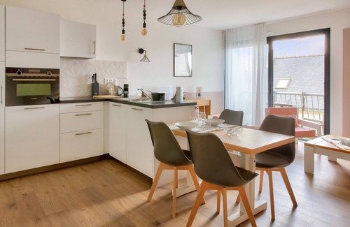 Fouesnant Apartamento | 450 m de la “Cale de Beg Meil”, Apartamento para 4