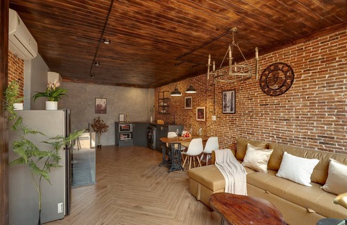 Downtown Ho Chi Minh City Casa | 4BR Industrial Gem with Rooftop Garden by Bến Thành
