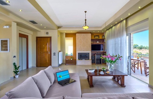 Kalathas Villa | Villa de lujo de 5 dormitorios con piscina, piscina para niños, vista al mar y cerca de la playa