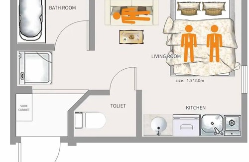 Higashinippori Apartamento | 5 minute walk from JR Nippori" Room 201! Special discount! Chitin! Washing machine! Wifi available/ Renting a newly built room (Room 201)