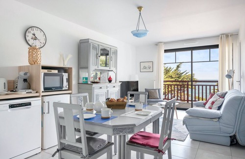 Pleneuf-Val-Andre Apartamento | A 50m de la playa, piso con vistas al mar para 3