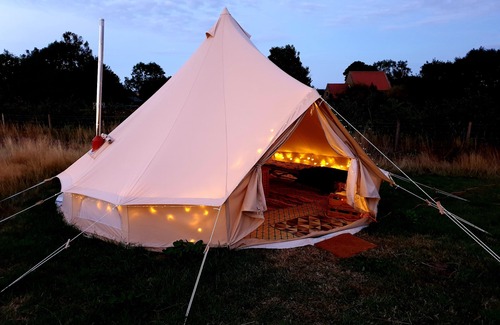 Saltburn-by-the-Sea Cabina | 5m xl Bell Tent With log Burner, Near Whitby