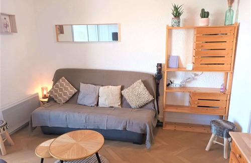Pla d'Adet Apartamento | Estudio con Cabina para 6 cerca de las pistas en Pla d'Adet con balcón y equipamiento completo