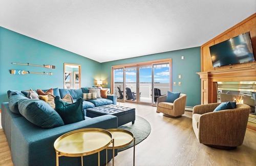 Prudenville Casa | 6BR Houghton Lake House w/ Indoor Pool, Hot Tub, and Golf Simulator - Sleeps 24