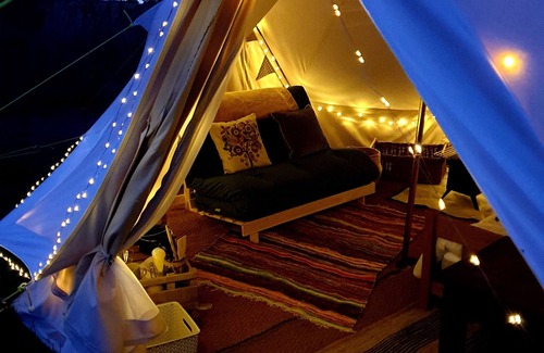 Saltburn-by-the-Sea Cabina | 6m Emperor tent, near Whitby, with log burner