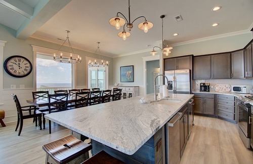 Yaupon Beach Casa | 7BR/6.5BA Ocean View Home - Pool, Elevator, Dogs Ok, Sleeps 18