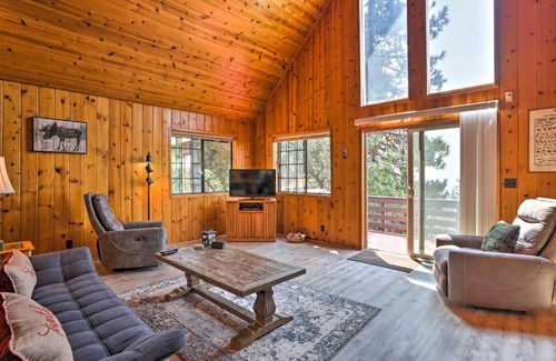 Running Springs Casa | A-Frame Cali Cabin with Unobstructed Valley Views!