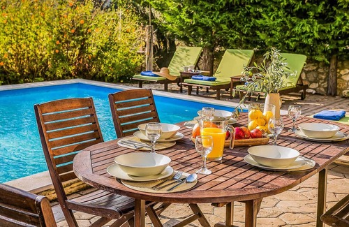 Marantochori Villa | Lujo, respetuoso del medio ambiente, villa construida apedreado con piscina privada