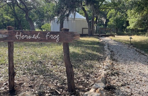 New Braunfels Cabina | A Unique Texas Hill Country Glamping Experience, pet friendly! Great AC!