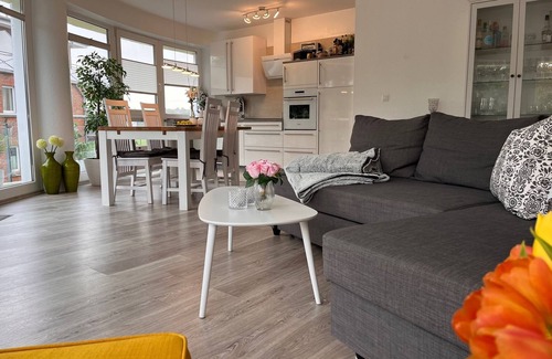 Sahlenburg Apartamento | A2.5 - Exclusive, beautiful vacation apartment with round balcony for 4 people