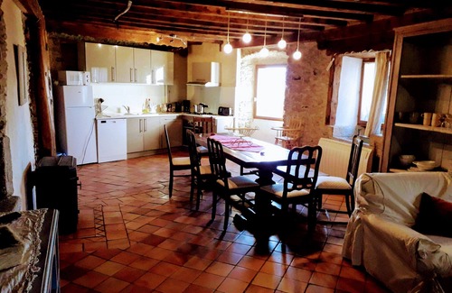 Targassonne Cabaña | Gîte-Familiar-Vista a la Montana-Baño con bañera