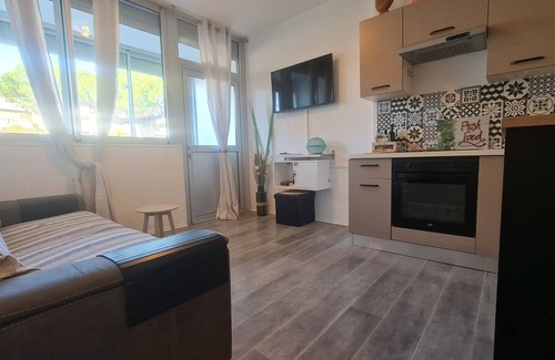 Le Grau-Du-Roi Apartamento | Air-conditioned ground floor with terrace, between beach and port. Pets allowed