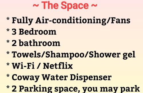 Asam Kumbang Casa | Air-home No 28 Simpang near Aulong Econsave, 3BR, 7pax, Netflix