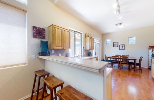 Palm Valley Casa | Airy home with private heated pool, firepit, grill, enclosed backyard, cornhole