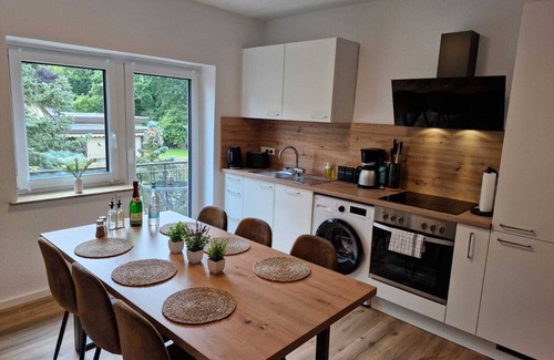 Verden Apartamento | AllerGrün apartment, balcony with a view of nature