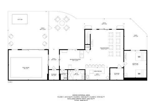 Gatlinburg - Pigeon Forge Casa | Alpine Splash - Luxury - Private indoor pool, theatergaming, large yard, Pond, Basketball court!