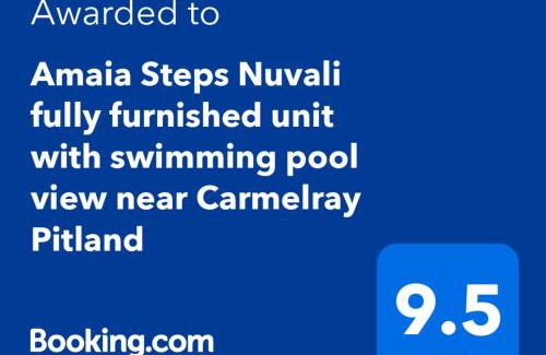 Canlubang Apartamento | Amaia Steps Nuvali fully furnished unit with swimming pool view near Carmelray Pitland