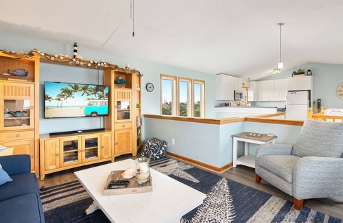 South Nags Head Casa | ¡NUEVO! Increíble casa con vista al mar, piscina, jacuzzi, pasos a la playa, calle tranquila