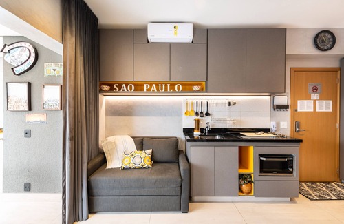 Pinheiros Apartamento | 164 apartamentos nuevos y modernos con 3 adultos junto al metro de Faria Lima